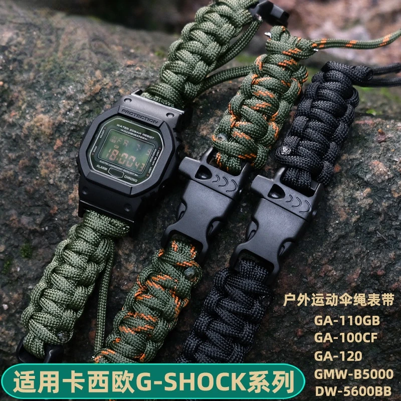 Per Casio G-Shock Small Square Series Dw5600 Gw-5610 Cinturino In Nylon Per La Modifica Del Cavo Del Paracadute All'Aperto