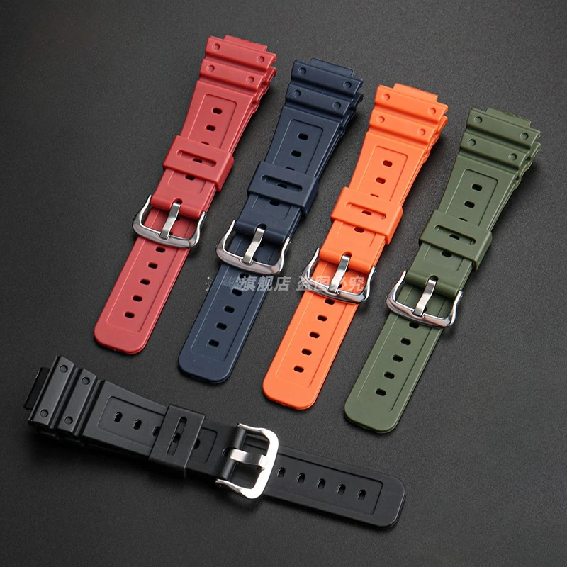 Accessori Convessi In Silicone Da 16Mm Per Casio Small Square G-Shock Ga-2100 Dw5600E/G-5610/Gw-M5610 Cinturino Per Orologio Con Fibbia Ad Ago
