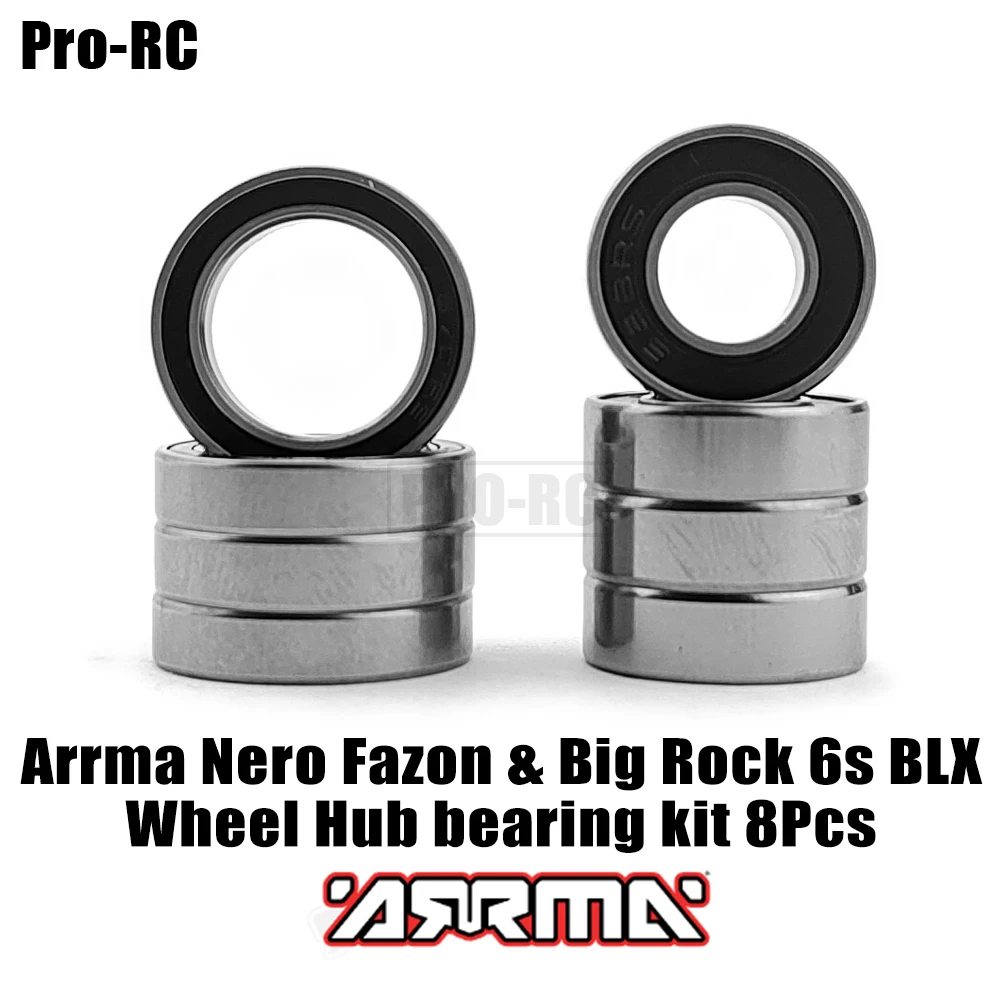 Per Arrma Nero Fazon E Big Rock 6S Blx Kit Cuscinetto Mozzo Ruota 8 Pezzi Rc Car Upgrade Part