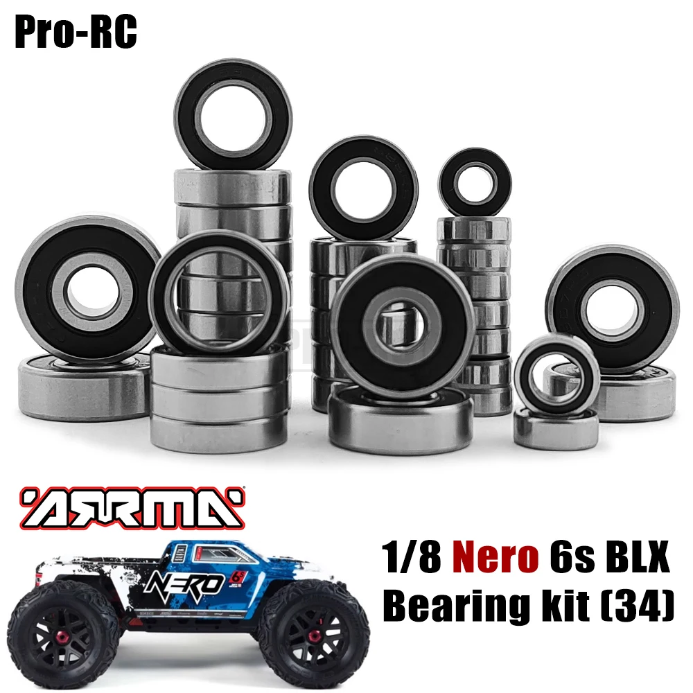34Pcs Kit Cuscinetto Completo Per Arrma 1/8 Nero 6S Blx Big Rock & Fazon Tfe4478 Rc Parti Di Aggiornamento Per Auto