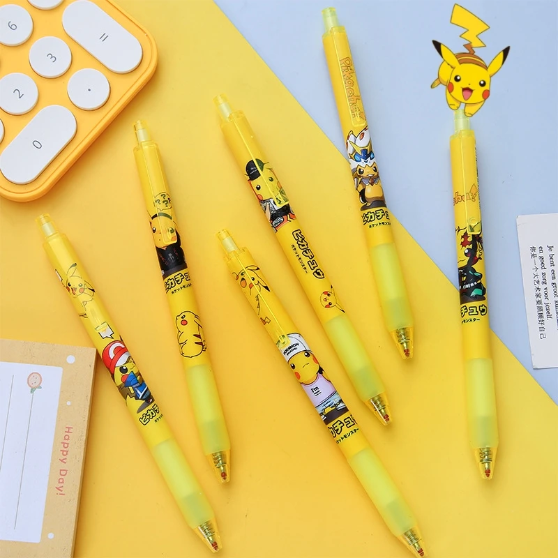 Pokemon Press Gel Pen Cartoon Pikachu Press Penna A Base D'Acqua Black Signature Pen Cancelleria Materiale Scolastico Regalo Di Compleanno