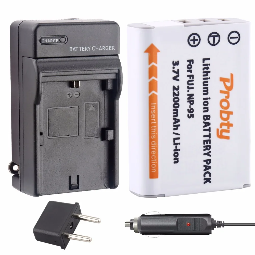 Probty Np-95 Np 95 Battery + Charger Kit Per Fujifilm X30 X100 X100S X100T X-S1 Finepix F30 Finepix F31 Fd F31F Reale 3D W1