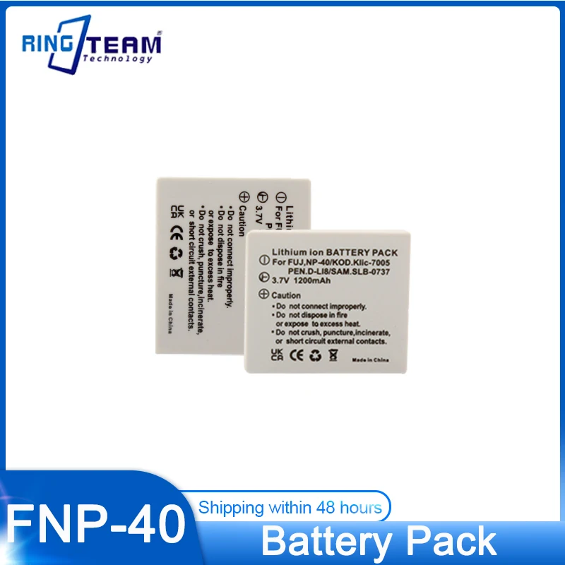Batteria Per Fotocamera 2 Pezzi/Lotto Np-40 Np-40N Fnp-40 Per Fujifilm Finepix F402 F403 F420 F455 F460 F470 F480 F610 F650 F700 F710 F810...