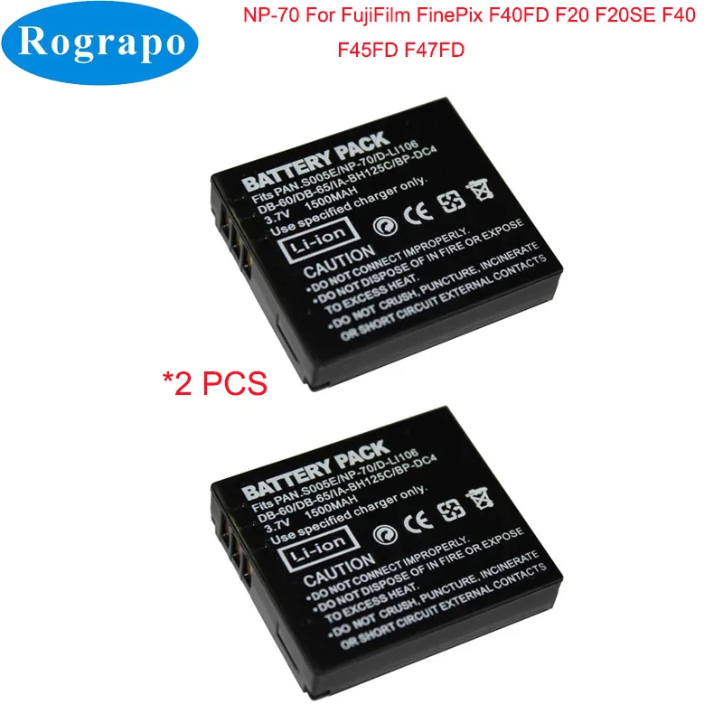 1500Mah Np-70 Fnp-70 Bc-70 Batterie Per Foto/Videocamera Akku Pack Per Fuji Fujifilm Finepix F40Fd F20 F20Se F40 F45Fd F47Fd Fx10