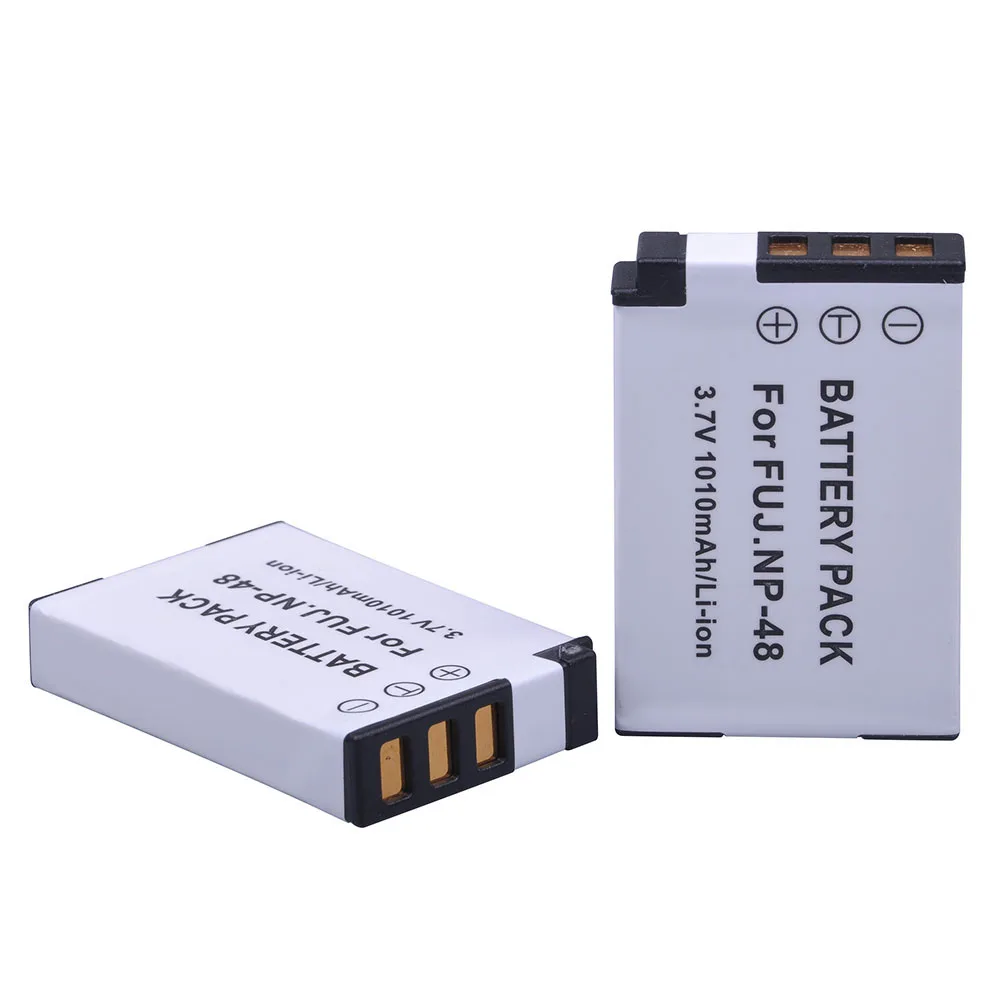 Powertrust 2 Pz Np-Np 48 Np48 Batteria Ricaricabile Li-Ion Per Fujifilm Xq1 E Xq2 Telecamere