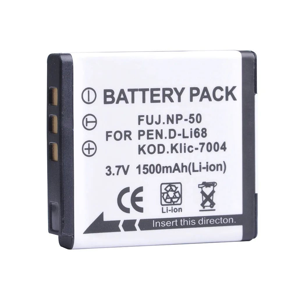 Np-50 Klic-7004 D-Li68 Batteria Sionyx Aurora Sx-50 Per Fujifilm Finepix F50Fd F60Fd F70Exr F80Exr Kodak Easyshare M1033 M109
