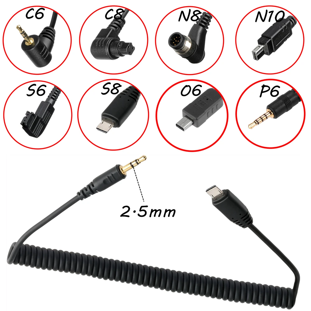 Aodelan Cavo Di Rilascio Dell'Otturatore Remoto Da 2.5Mm Per Fotocamere 2.5Mm Sub-Mini Connessioni Per Canon Nikon Sony Fujifilm Olympus Panasoni