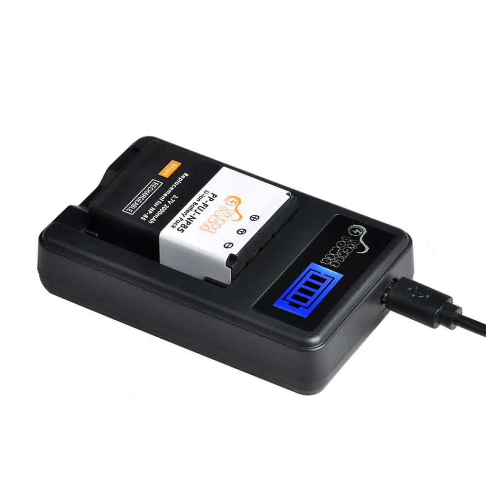 Np-85 Np85 Batteria + Caricatore Lcd Per Fujifilm Finepix Sl1000 Sl305 Sl300 Sl280 Sl260 Sl240 S1