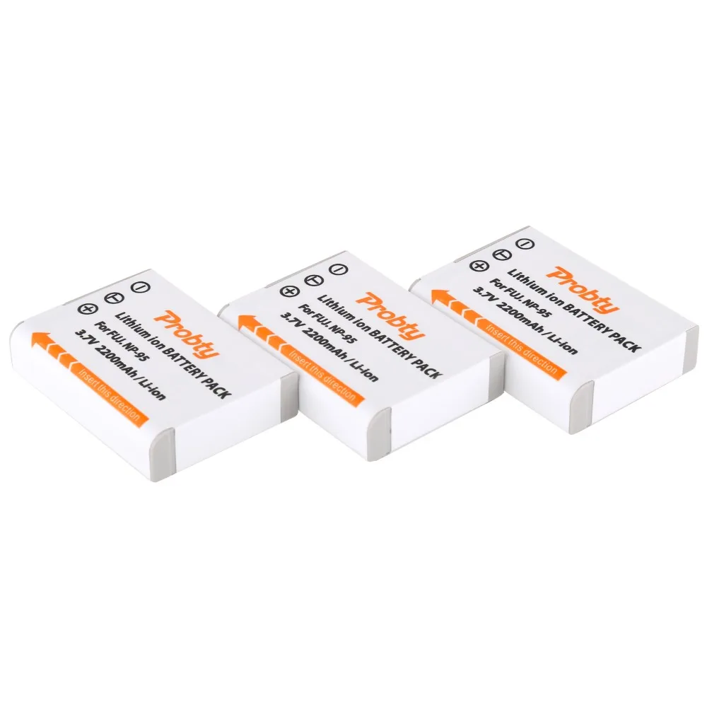 Probty 3 Pz Np-Db-90 Np95 Batteria Per Fujifilm X100 X100S X30 X100T X-S1 Finepix Finepix F30 F31 Fd F31F Real 3D W1