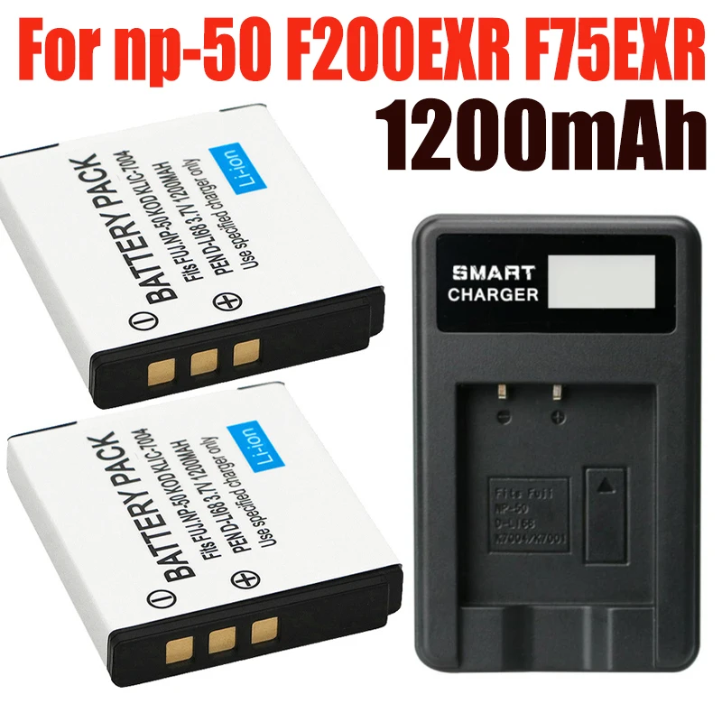 Np-50 Batteria Fnp50 Per Fujifilm Finepix F200Exr F75Exr F70Exr F100Fd F60Fd F50Fd Xf1 Xp100 Xp150 Xp170 X20 F605Exr Klic-7004