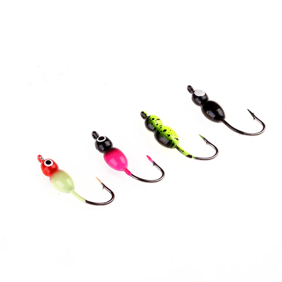 4 Pz/Lotto Ice Jig Lure Kit Winter River Fishing Bait 2.5Cm 2.3G Ice Jig Tackle Pike Tilapia Fishing Lure