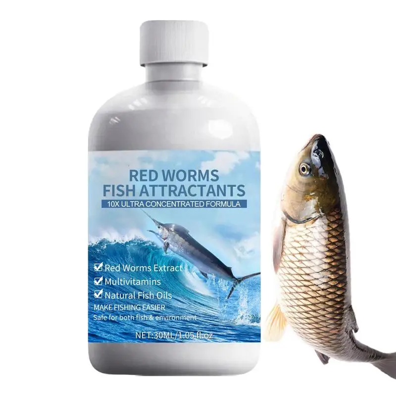 Concentrato Red Worm Liquid 30Ml Red Worm Bait Fish Attractant Altamente Concentrato Fish Lure Enhancer Per Cod Tilapia Bighead