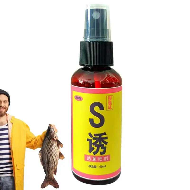 60Ml Fish Bass Lures Liquid Fishing Attractives Spray Per Carpa D'Acqua Dolce Crucian Carp Tilapia Anguilla Trota Saltwater Fish Snapper