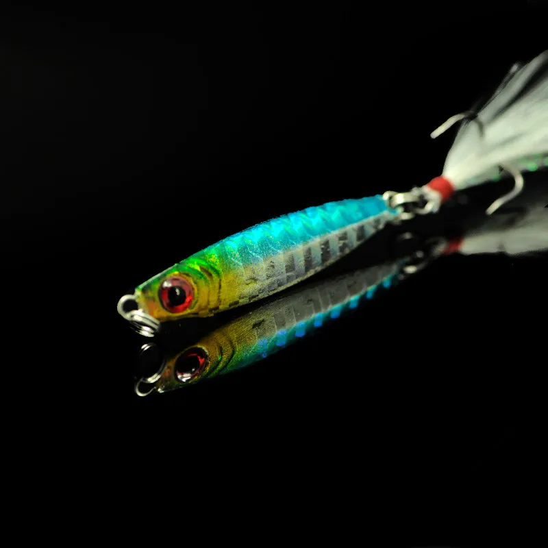 Piccola Esca Da Pesca Stream Jigbait Long Range Casting Jigs Hard Bait 3G/5G Tilapia Culter Green White Fish