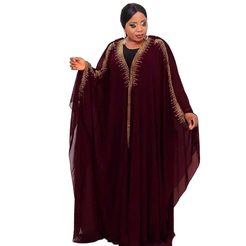 Solid Loose Women Summer Chiffon Long Abaya Dress With Inner Wear Sexy Transparent Jalabia Hooded Muslim Dubai Fashion Gown 2In1