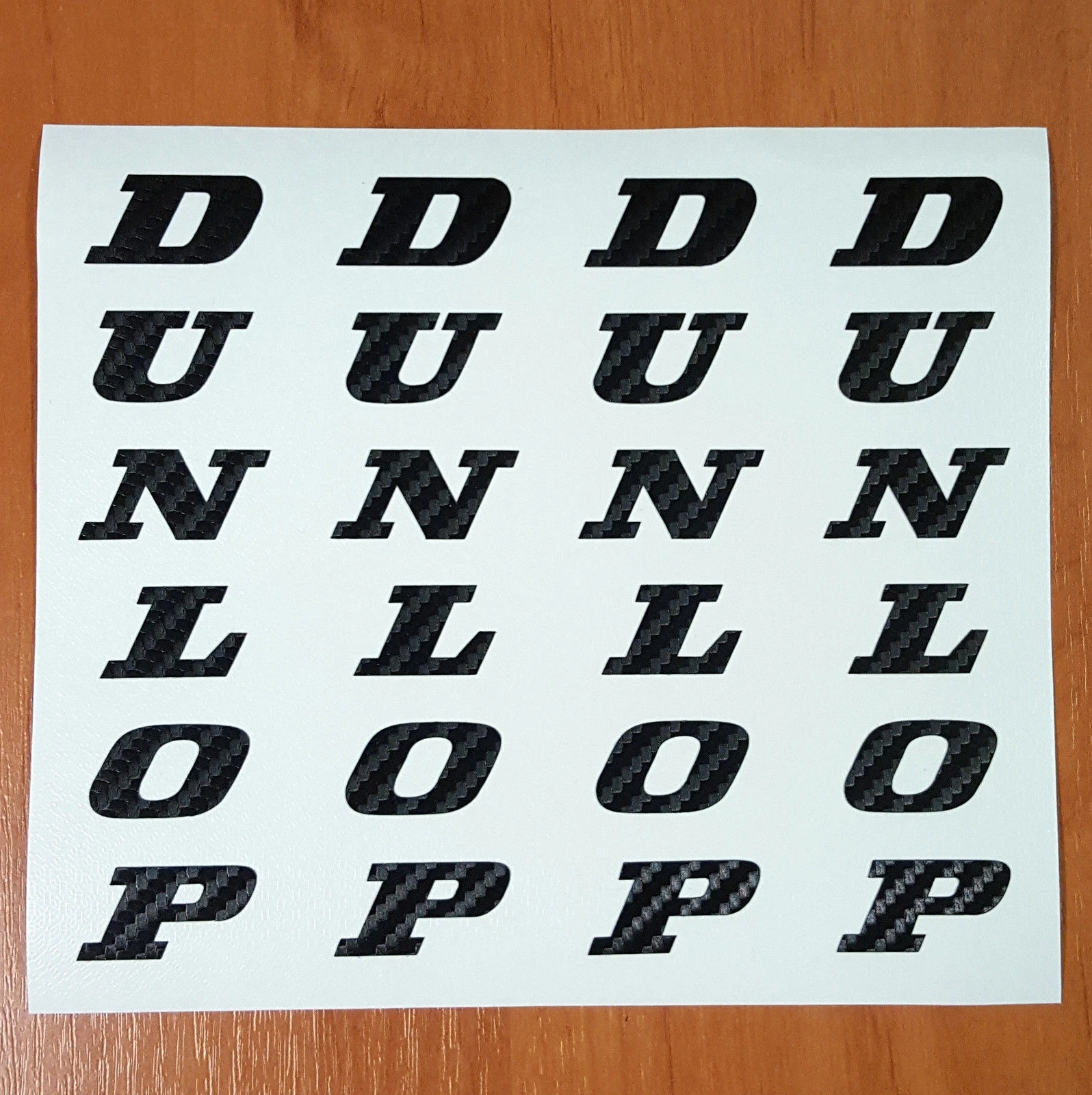 Per Dunlop Carbon Black Fork Sponsor Decalcomanie Gsxr Sticker Fz07 Moto Gp Set 4 Pezzi Frsh