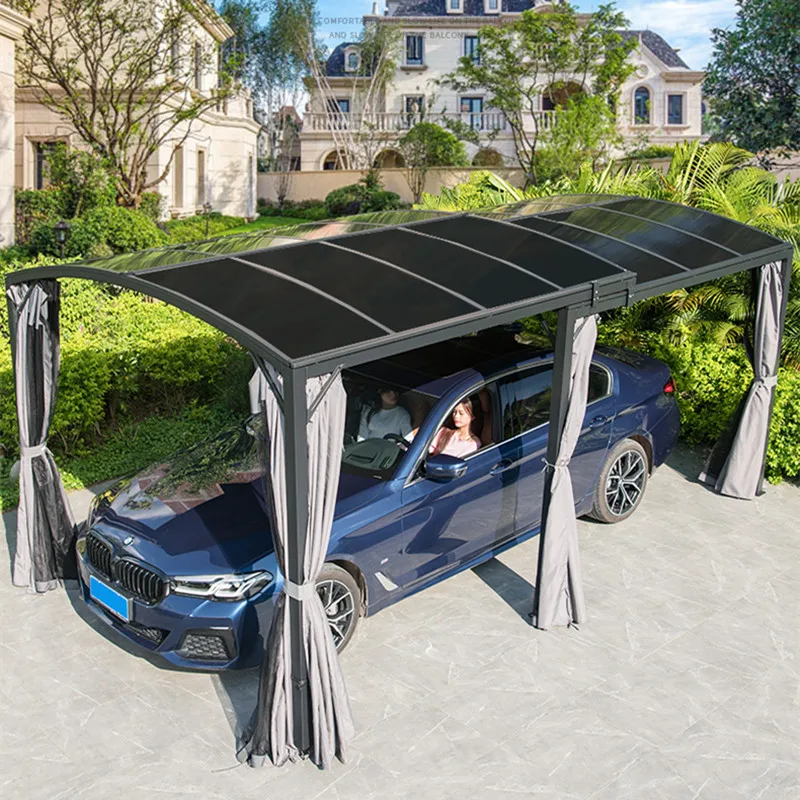 2.9X5.45 Metri Mobile Garage Outdoortendalino Scorrevole Antipioggia Capannone In Alluminio Pc Board Car Shadeport Posto Auto Coperto Per Auto Rain Sh