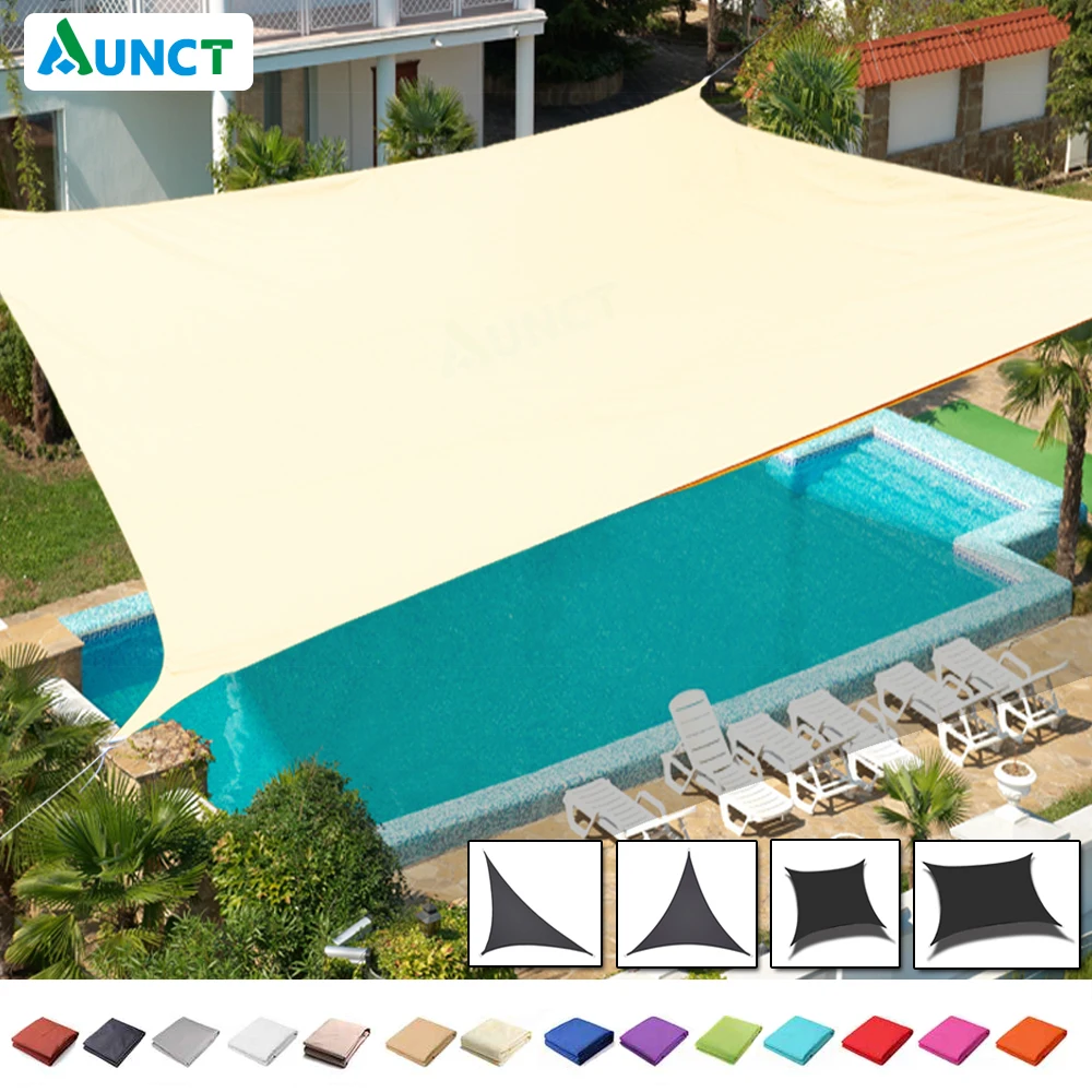 Ombra Impermeabile Vela Giardino Baldacchino Piscina Parasole Gazebo Da Campeggio Per Tende Da Sole All'Aperto Carport 95% Uv Rettangolo Quadrato Tria