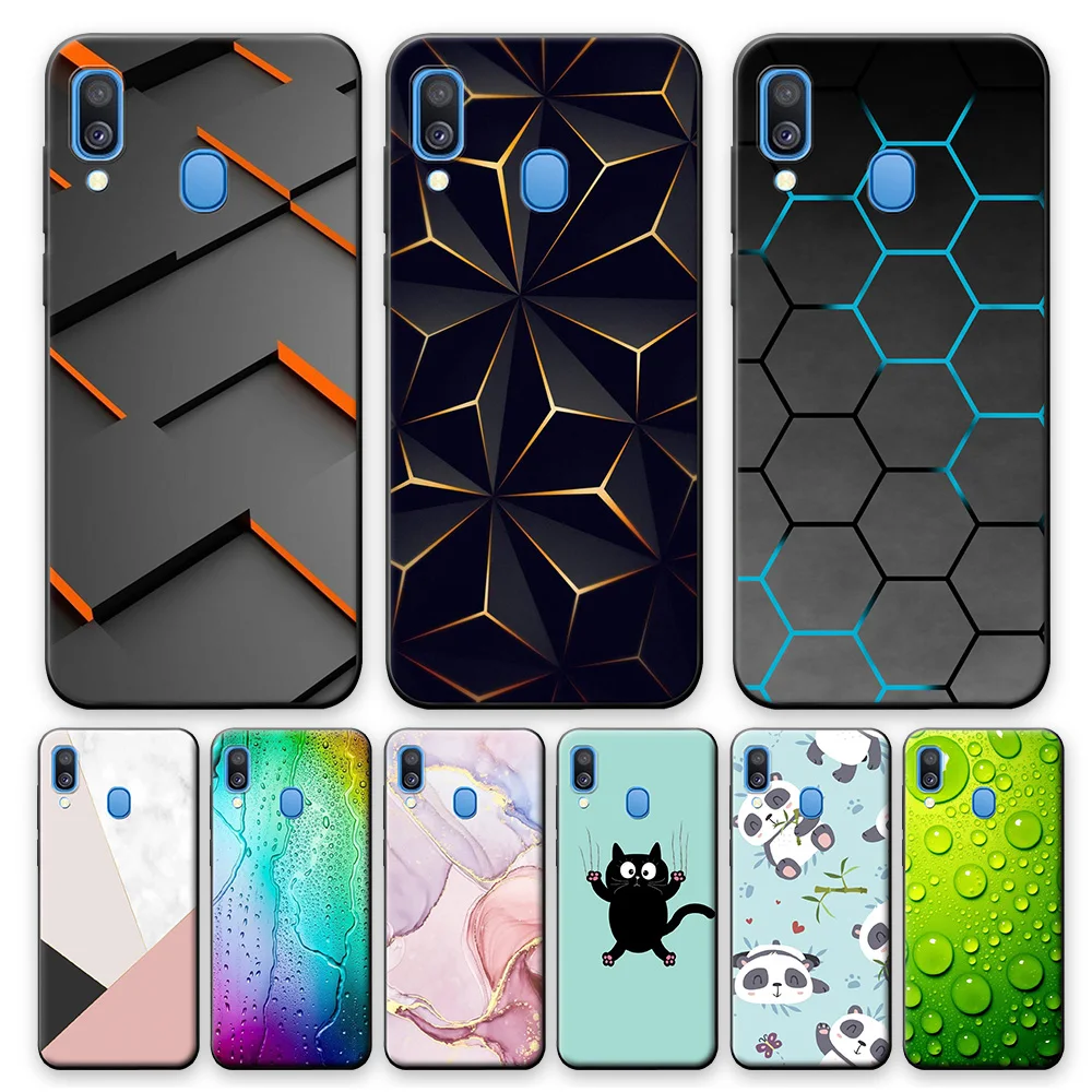 Per Samsung A40 Custodia Ceometrica Cool Cover Per Samsung Galaxy A40 Custodia Morbida In Silicone Tpu Per Samsung A40 A40 A 40 5.9 Pollici