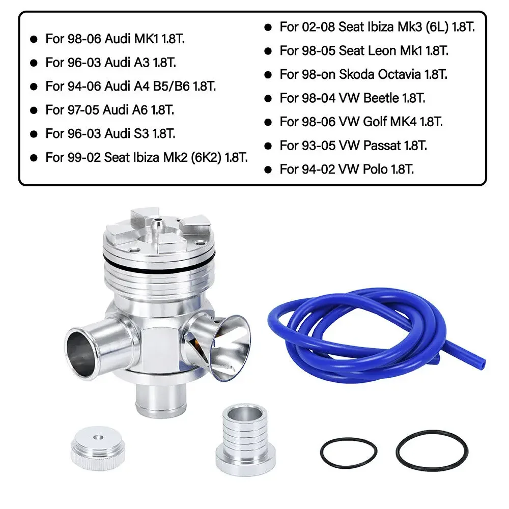 Per 97-05 Vw Golf Mk Iv 1.8 T Per Audi A3 A4 A6 Valve Kit Argento Nero Alluminio Valvola Di Sfiato S Deviatore Turbo Bov Boost