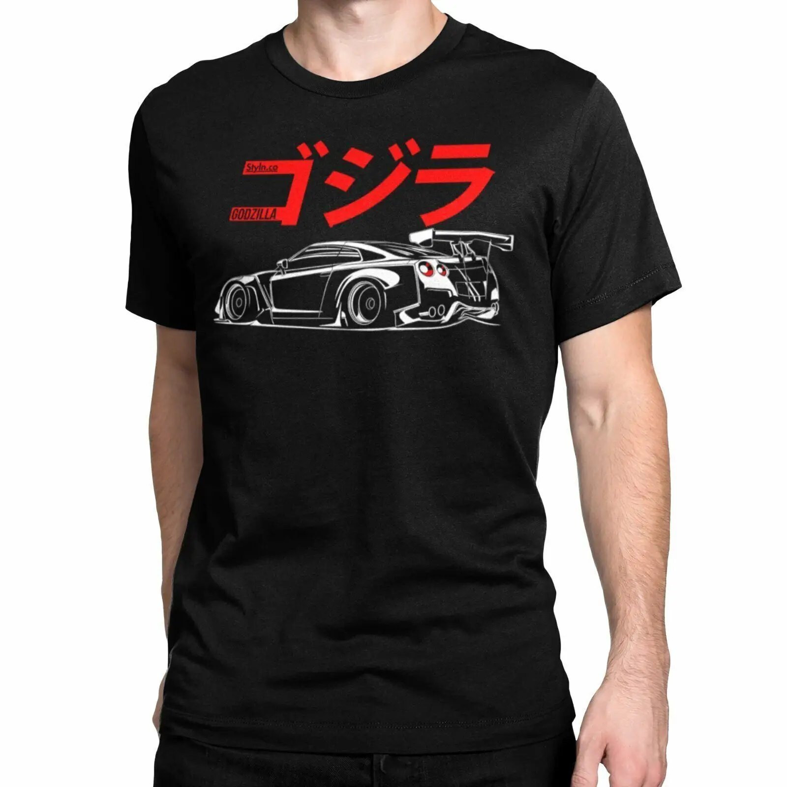 Gtr R35 T-Shirt Stile Giapponese Nero S-3Xl Jdm Boost Turbo Nismo Vq Engine