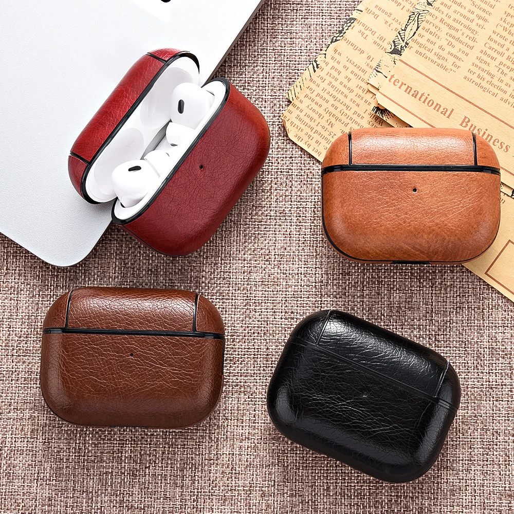 Per Airpods Pro 2 Custodia In Pelle Business Wireless Cover Per Cuffie Per Apple Airpods 3 Pro Usb C 2Nd 3Rd Generation Auricolare Shell