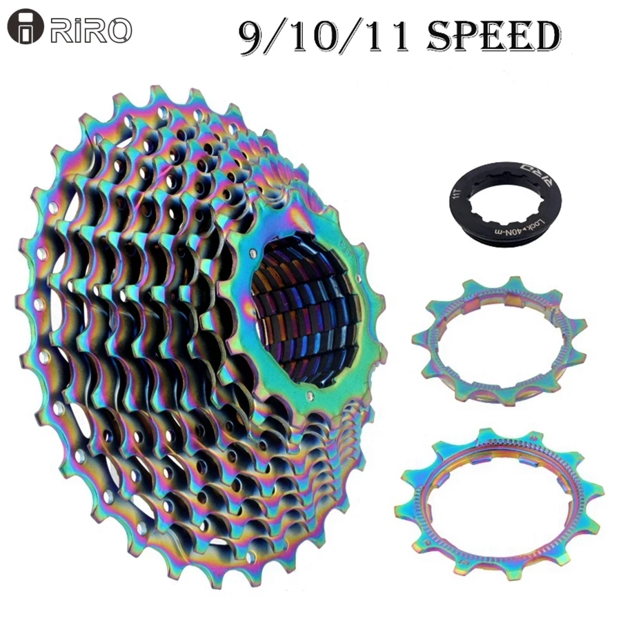 Road Fold Bike Cassette 9S 10S 11S Speed Volano 11-28T 286G Rainbow Bicycle Cassette Pignone Parti Di Biciclette Per Shimano Sram