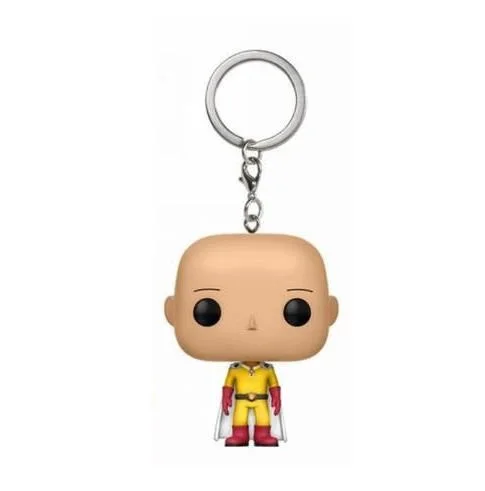 Funko Anime One Punch-Man Saitama Pocket Pop Portachiavi Action Figure Collezione Di Giocattoli Saitama Portachiavi Modello Regalo Di Compleanno