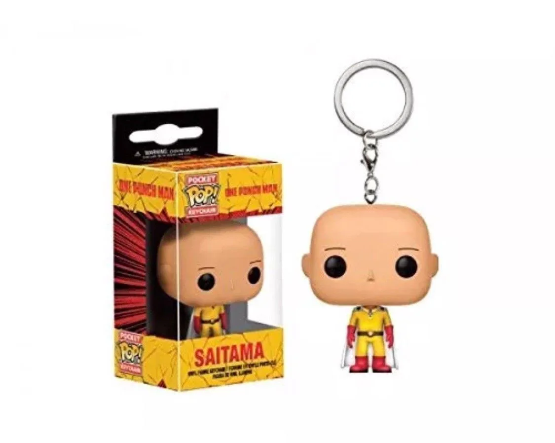 Funko Japan Anime One Punch-Man Saitama Pocket Pop Portachiavi Action Figure Toys Collection Saitama Portachiavi Regalo Di Compleanno