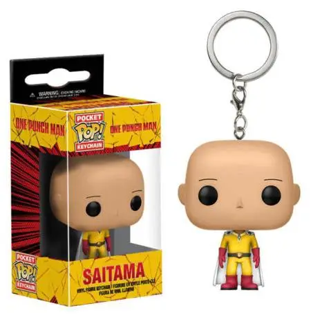 Funko Anime One Punch-Man Saitama Pocket Pop Portachiavi Action Figure Collezione Di Giocattoli Saitama Portachiavi Modello Regalo Di Compleanno