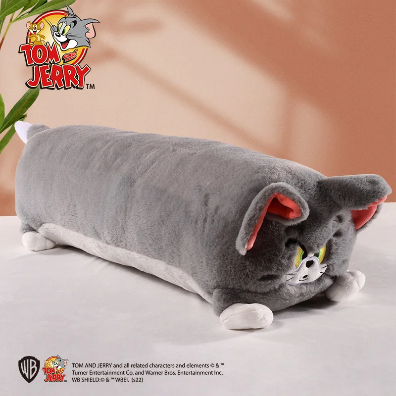 Anime Cartoon Tom And Jerry Tom Cat Long Funny Throw Pillow Super Soft Bed Cuddle Sofa Peluche Doll Jerry Doll Cute Cat Pillow
