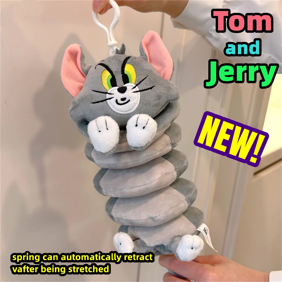 Tom E Jerry Anime Peluche Portachiavi Portachiavi Tom Spring Cartoon Movie Plushie Farcito Action Figure Bambola Portachiavi Regalo