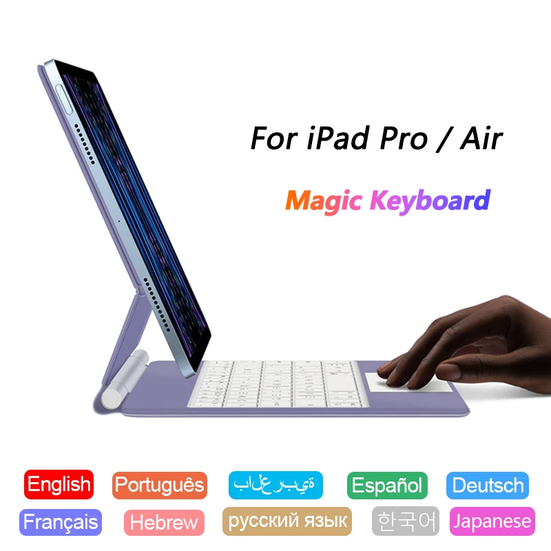 Funda Per Ipad Air 5Th 4Th Generation 10.9 Air 5 4 Custodia Per Ipad Pro 11 Custodia Trackpad Tastiera Magica Ricaricabile Con Retroilluminazione