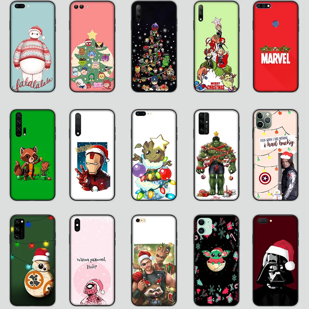 Custodia Natalizia Mt-90 Mcu Per Oppo Reno 10X Zoom 2 2Z 2F 4 4F Lite F19 Trova X3 Neo 8 Pro Cover Nera