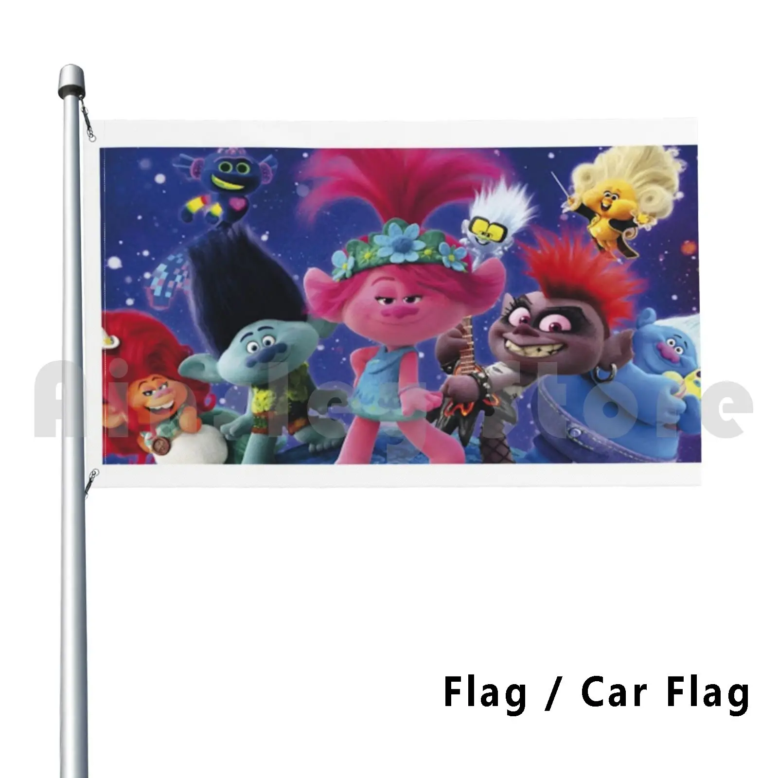 Trolls Outdoor Decor Flag Car Flag Trolls Trolls The Movie Movies Trolls World Tour