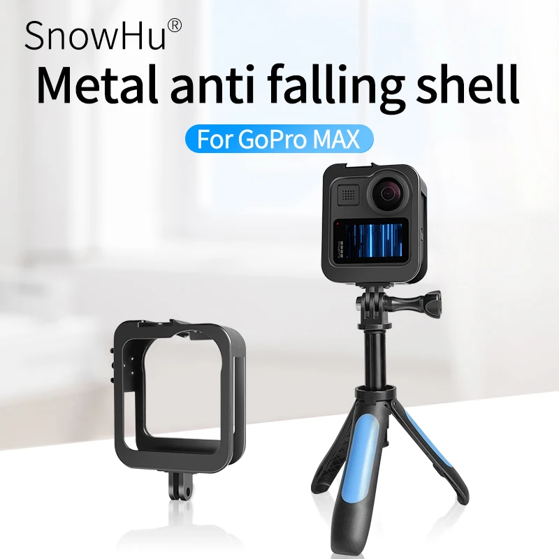 Custodia Con Telaio In Lega Di Alluminio Per Scarpa Gopro Max Double Clod Con Porta Di Ricarica Per Accessori Gopromax Go Pro Max Go Promax