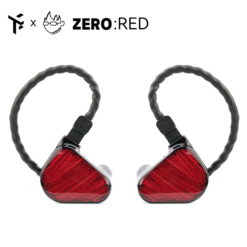 Truthear X Crinacle Zero: Rosso Dual Dynamic Driver In Ear Cuffie Con Cavo 0.78 2Pin