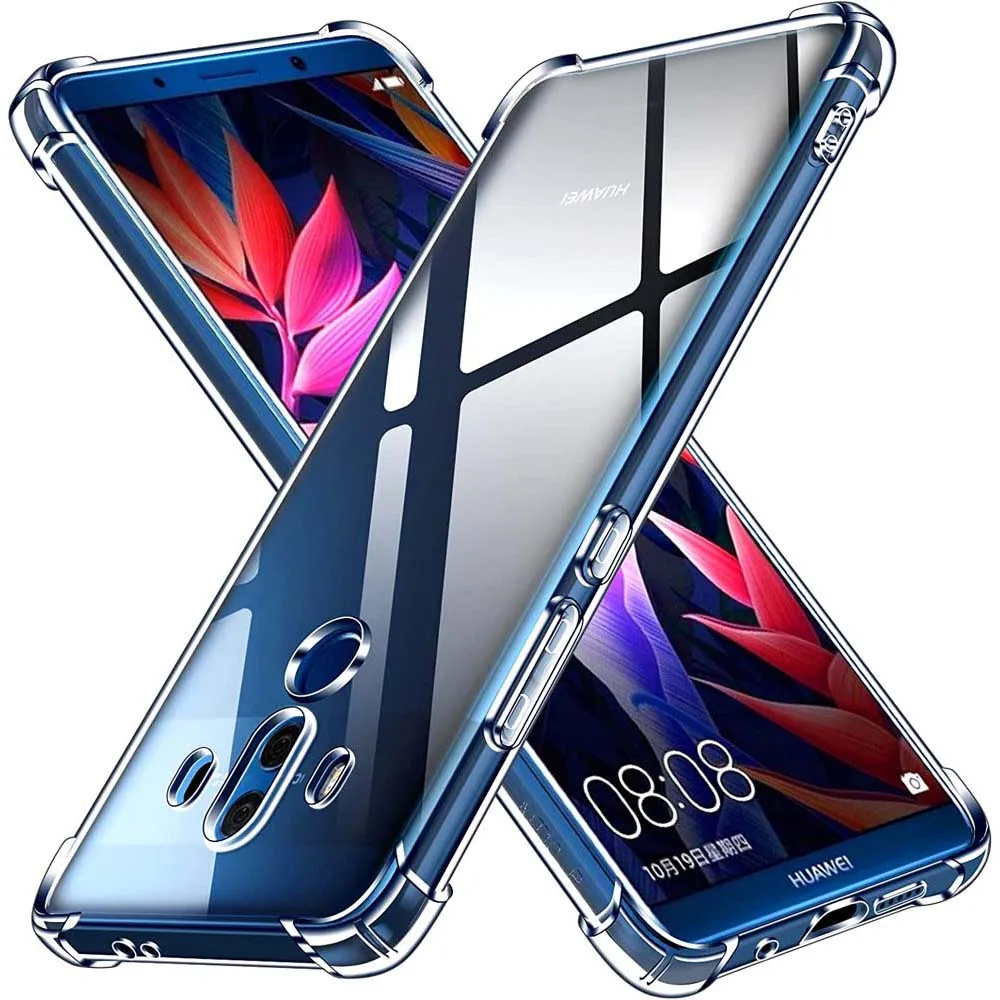 Custodia Trasparente Per Huawei Mate 10 Pro 10 10 Lite 20 20 Pro 20X 20 Lite Cover Trasparente Antiurto Spessa Anti-Goccia