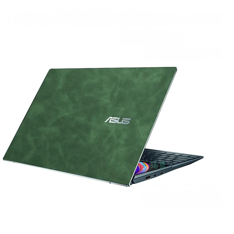 Crazy Horse Leather Laptop Sticker Skin Protector Guard Cover Per Asus Zenbook Zenbook 14 Duo Ux481 Muslimux481Fa