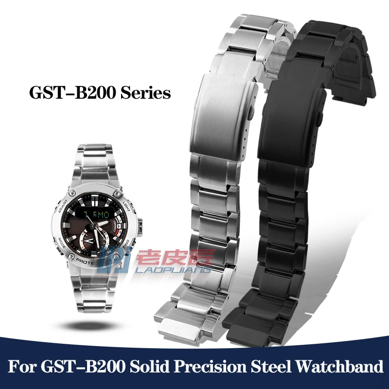 Per Il G-Shock Casio Cinturino In Metallo Modificato Gst-B200 Cinturino In Acciaio Di Precisione Gst-B200D Cinturino In Acciaio Inossidabile Con Caten