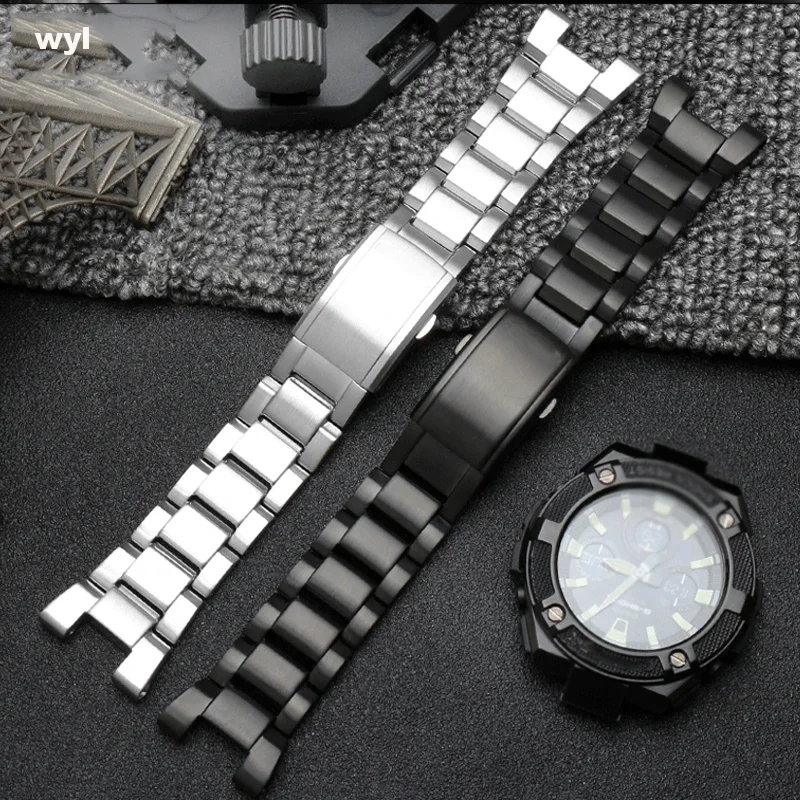 Cinturino In Acciaio Inossidabile Per Cinturino Casio G-Shock Gst-210 Gst-W300 Gst-400G Gst-B100 S100D/S110D/W110 Cinturino In Metallo