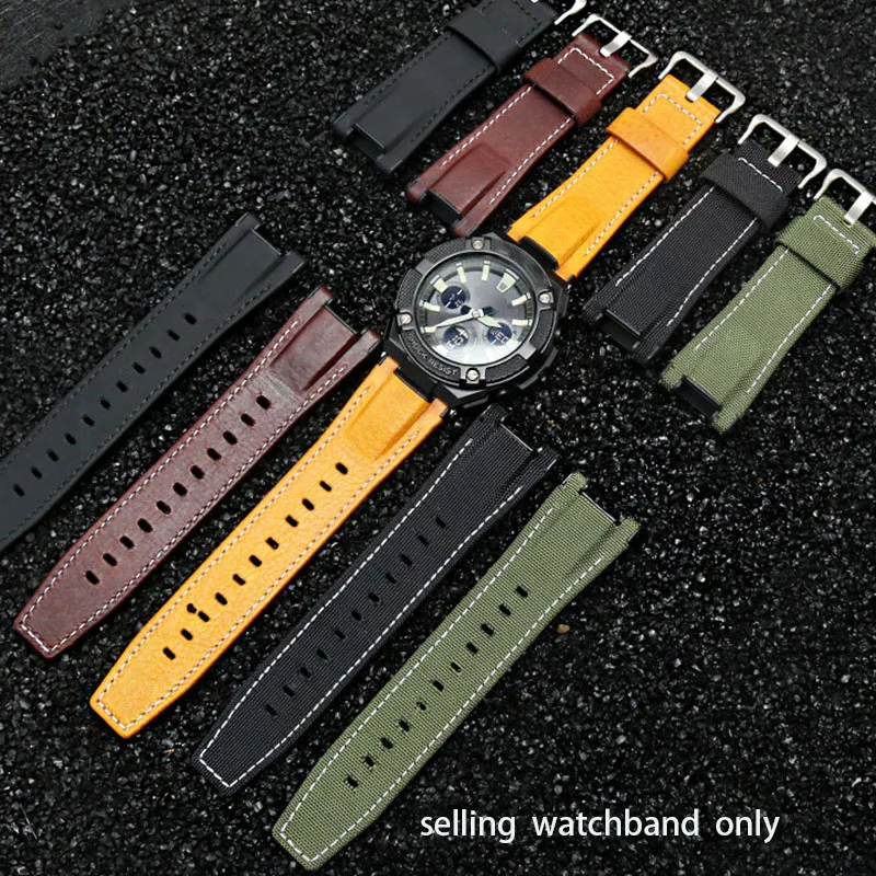 Watch Band Cinturino In Nylon Per Casio G-Shock Mtg-B1000 D-B1000B-1A Wristband Del Braccialetto Del Cuoio Genuino Uomo 26*14Mm
