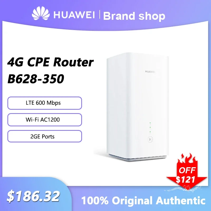 Router Wifi Huawei 4G Sbloccato B628-350 Lte Fino A 600Mbps 2.4G 5G Ac1200 Ripetitore Di Segnale Di Rete Wireless Con Slot Per Sim Card