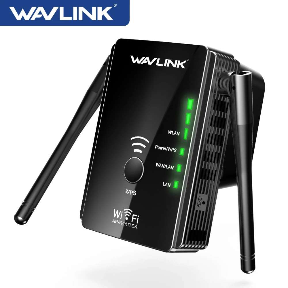 Wavlink Wireless Wifi Repeater/2.4G 300Mbps Wifi Extender/Router Boost Copertura Wifi Facile Installazione Wall-Plug Wps Button Eu