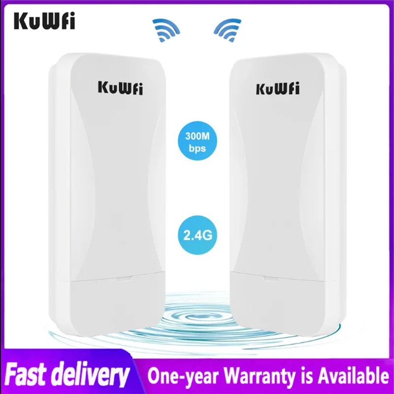 Kuwfi Wifi Router 300Mbps Outdoor Wireless Bridg 2.4G Ripetitore Wireless/Amplificatore Di Segnale Wifi Extender Wifi Punto A Punto 1Km