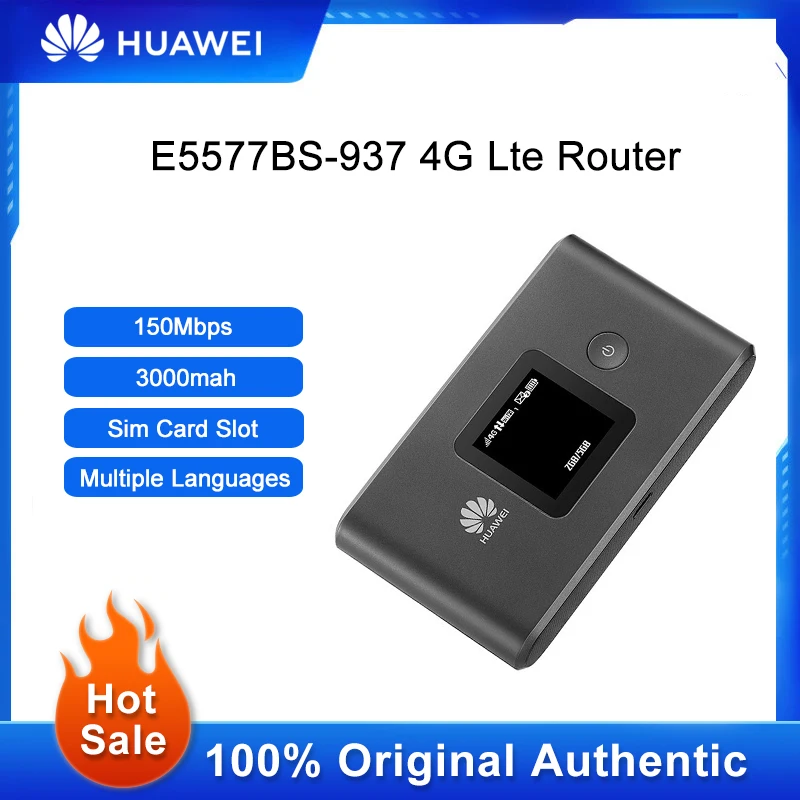 Huawei E5577Bs-937 4G Lte Router Wireless Wifi Modem Portatile Outdoor Hotspot Pocket Mifi 150Mbps Sim Card Slot Repeater 3000Mah