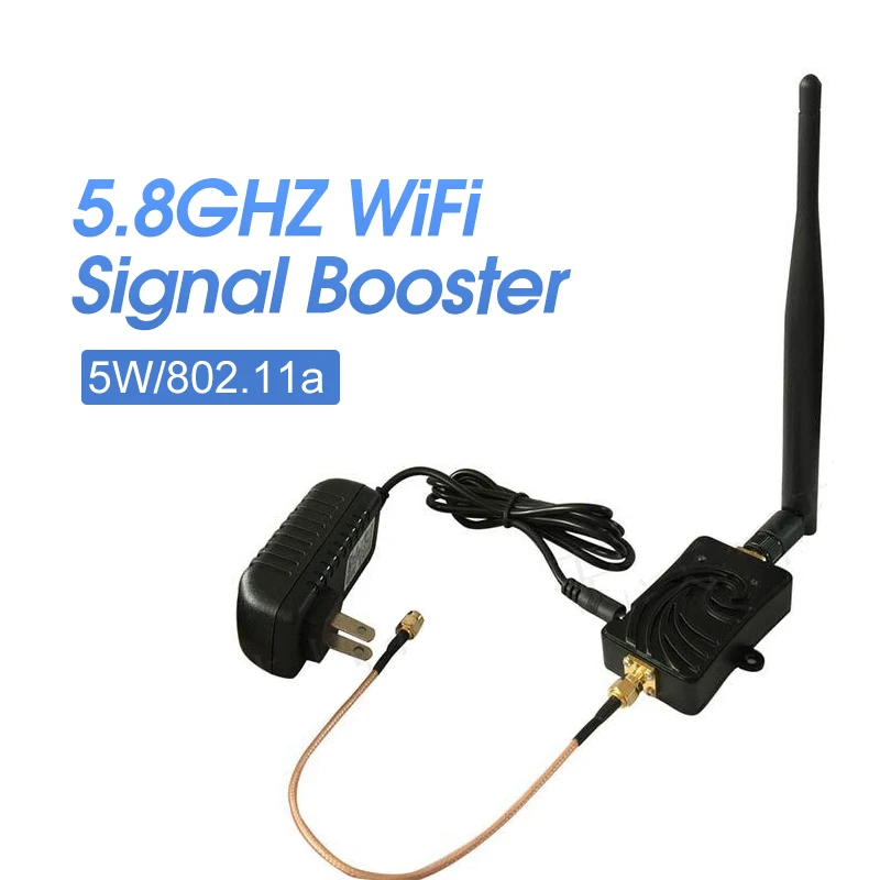 Ripetitore Di Segnale Wifi 5.8Ghz 5W 802.11A Estensore Di Segnale Ripetitore Wifi Amplificatori A Banda Larga Per 5G Router Card Bridge Ap