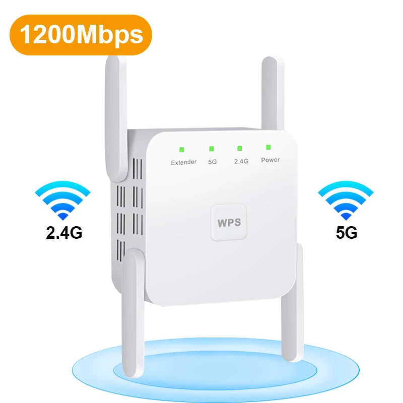 5G Wireless Wifi Del Ripetitore Wi Fi Booster 2.4G 5 Ghz Wi-Fi Amplificatore 300Mbps 1200 Mbps 5 Ghz Segnale Wifi Long Range Extender