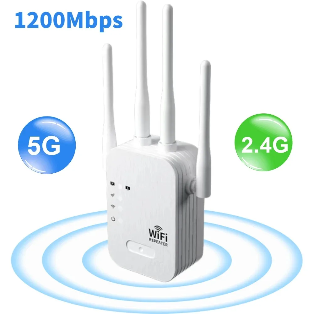 5 Ghz Wifi Booster Repeater Wireless Wi Fi Extender 1200Mbps Network Amplifier 802.11N Long Range Signal Wi-Fi Repetidor
