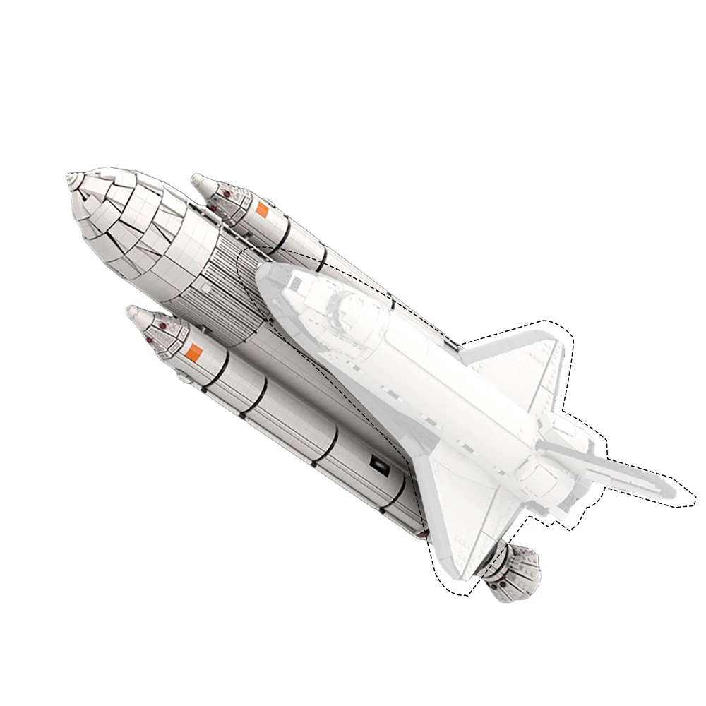 Space Shuttle Columbia Sts-1 Serbatoio Carburante Esterno E Kit Di Blocchi Di Costruzione Srb Compatibile Con Il Modello Di Aereo A Razzo Lego 10283